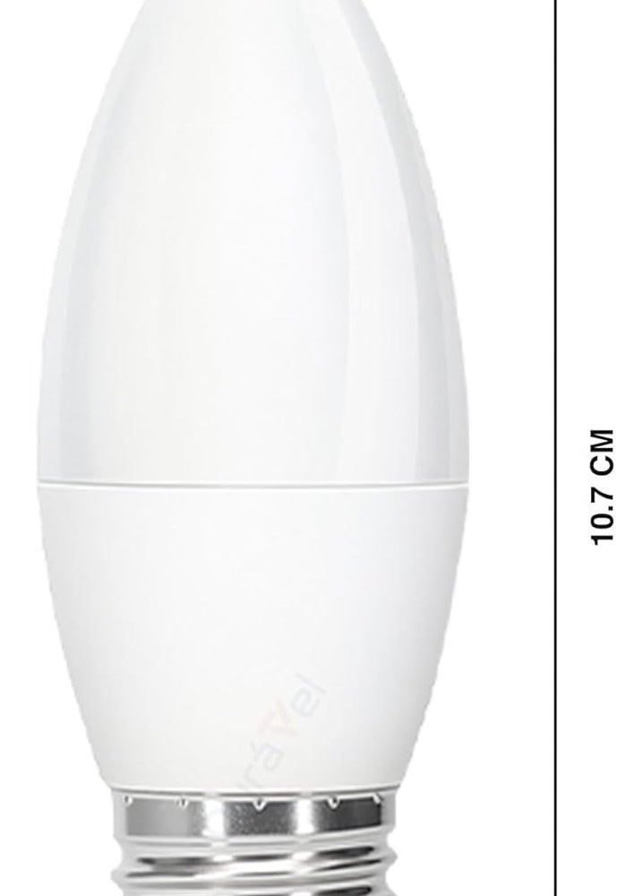 Duravel مصباح LED شمعة دورافيل 7 واط، قاعدة E27، أبيض دافئ، مصقول (عبوة من 10) - Image 2